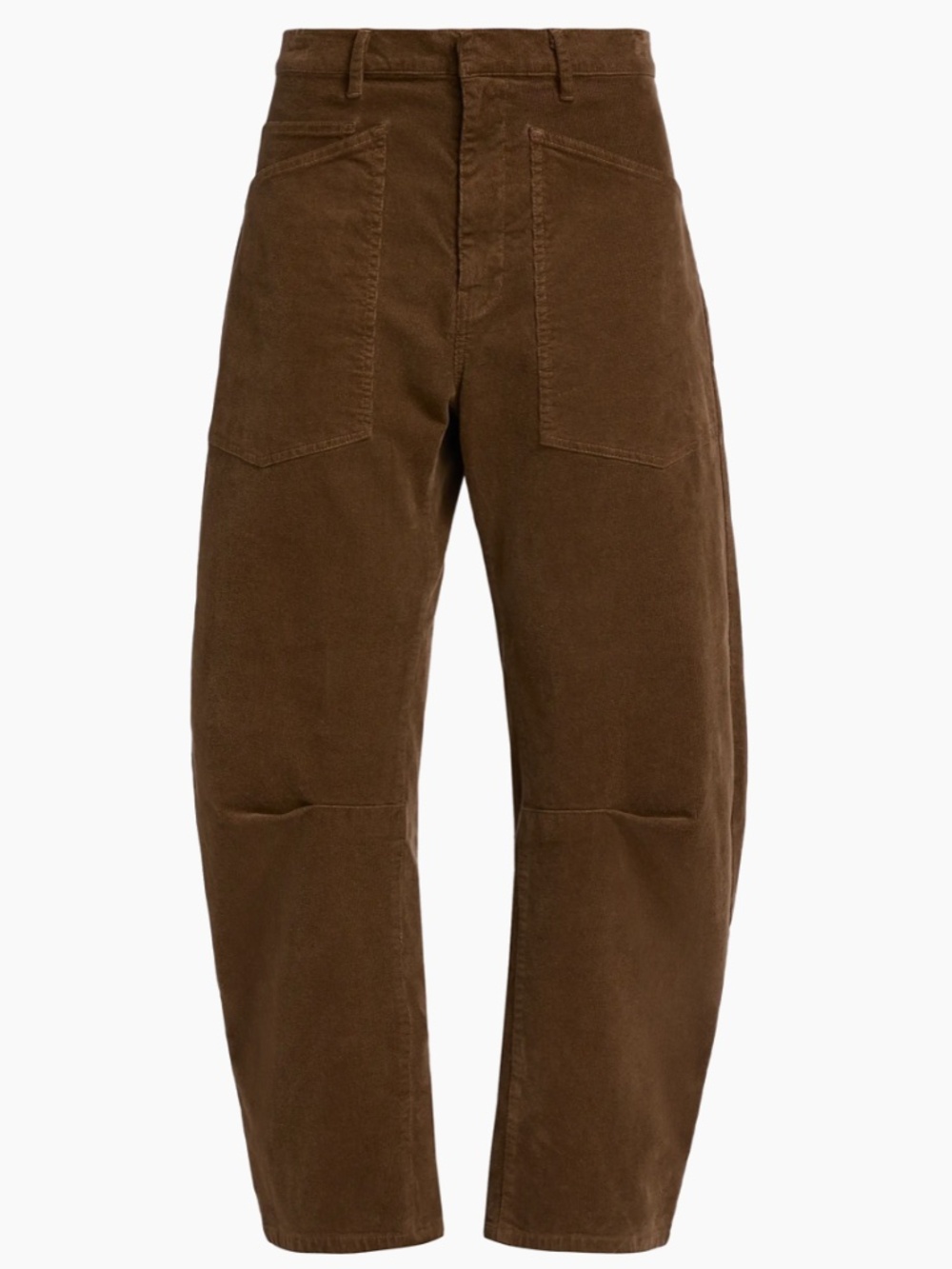 Nili Lotan Shon Pant  Corduroy Cropped brown Barrel NWT 2 $450